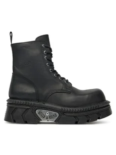 NEW ROCK Glany M-MILI084N-S6 Czarny - Glany męskie - miniaturka - grafika 1