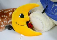 Maskotki i pluszaki - Poduszka Księżyc + Biedronka ŚREDNIA - 27cm - miniaturka - grafika 1