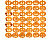 Halloween - Kurtyna na Halloween - zasłona na drzwi Dynie - 100 x 200 cm - miniaturka - grafika 1