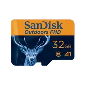 Karty pamięci - SanDisk Outdoors FHD MicroSDHC UHS-I Card with SD Adapter - 32GB Single Pack - SDSQUNR-032G-GN6VA - miniaturka - grafika 1