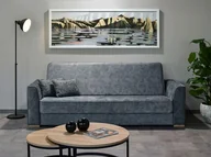 Sofy i kanapy - Dwuosobowa Wersalka Z Funkcją Spania Do Stylowego Salonu Malo Stalowa - miniaturka - grafika 1