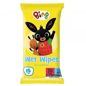 Chusteczki nawilżane - Bing, Chusteczki nawilżane do twarzy i rąk Truskawka, 15szt. - miniaturka - grafika 1