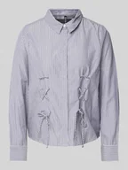 Bluzki damskie - Bluzka o kroju regular fit z bawełny z długim rękawem i wiązaniem gorsetowym model ‘FABRIELLA’ - miniaturka - grafika 1