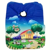 Peleryny fryzjerskie - TEMU Profesjonalny fartuch fryzjerski do strzyżenia włosów z małym wzorem kreskówkowym - Peleryna dla Fryzjerów, 1 szt - miniaturka - grafika 1