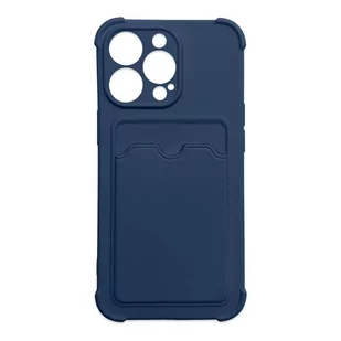 Card Armor Case etui pokrowiec do Xiaomi Redmi 10X 4G / Xiaomi Redmi Note 9 portfel na kartę silikonowe pancerne etui Air Bag granatowy - Etui i futerały do telefonów - miniaturka - grafika 1