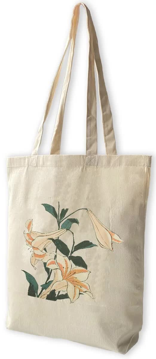 Torba bawełniana Lilie Katsushika Hokusai