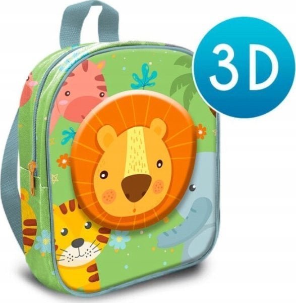 Kids Euroswan PLECAK PRZEDSZKOLNY ZWIERZĘTA LEW 3D