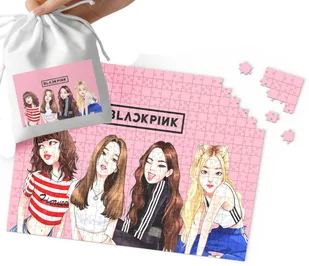 PUZZLE - BLACKPINK WZORY KPOP PREZENT NA ŚWIĘTA 110EL + WORECZEK - Puzzle - miniaturka - grafika 1
