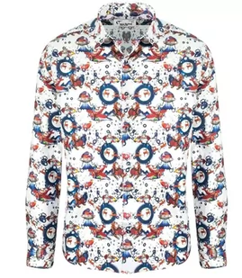 Męska koszula w MIKOŁAJE slim fit dopasowana-43/44 - Koszule męskie - miniaturka - grafika 1