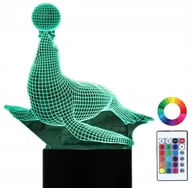Lampy stojące - Lampka Nocna 3D Led Foka Lew Morski Grawer Imię - miniaturka - grafika 1