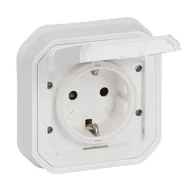 Gniazdka elektryczne - Legendar Gniazdo hermetyczne schuko podtynkowe kompletne nowe PLEXO IP55 - biały - miniaturka - grafika 1