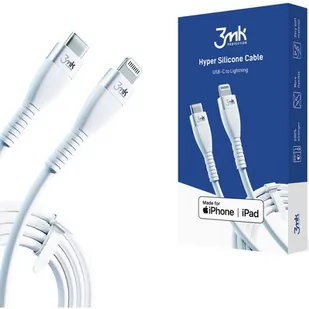 3MK Kabel USB-C USB-C 3MK Hyper Silicone Cable 60W 1 m Biały HYPER SILICONE CABLE TYPE-C TO TYPE-C - Kable USB - miniaturka - grafika 2