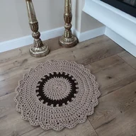 Dywany - Dywan szydełkowy ze sznurka bawełnianego 50cm - miniaturka - grafika 1