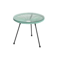 Stoły ogrodowe - Stolik Arthur 50 cm miętowy okrągły - miniaturka - grafika 1