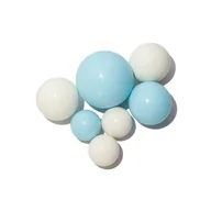 Dodatki do ciast w proszku - Dekoracje czekoladowe Sfery kule białe/niebieskie zestaw 7 szt - miniaturka - grafika 1