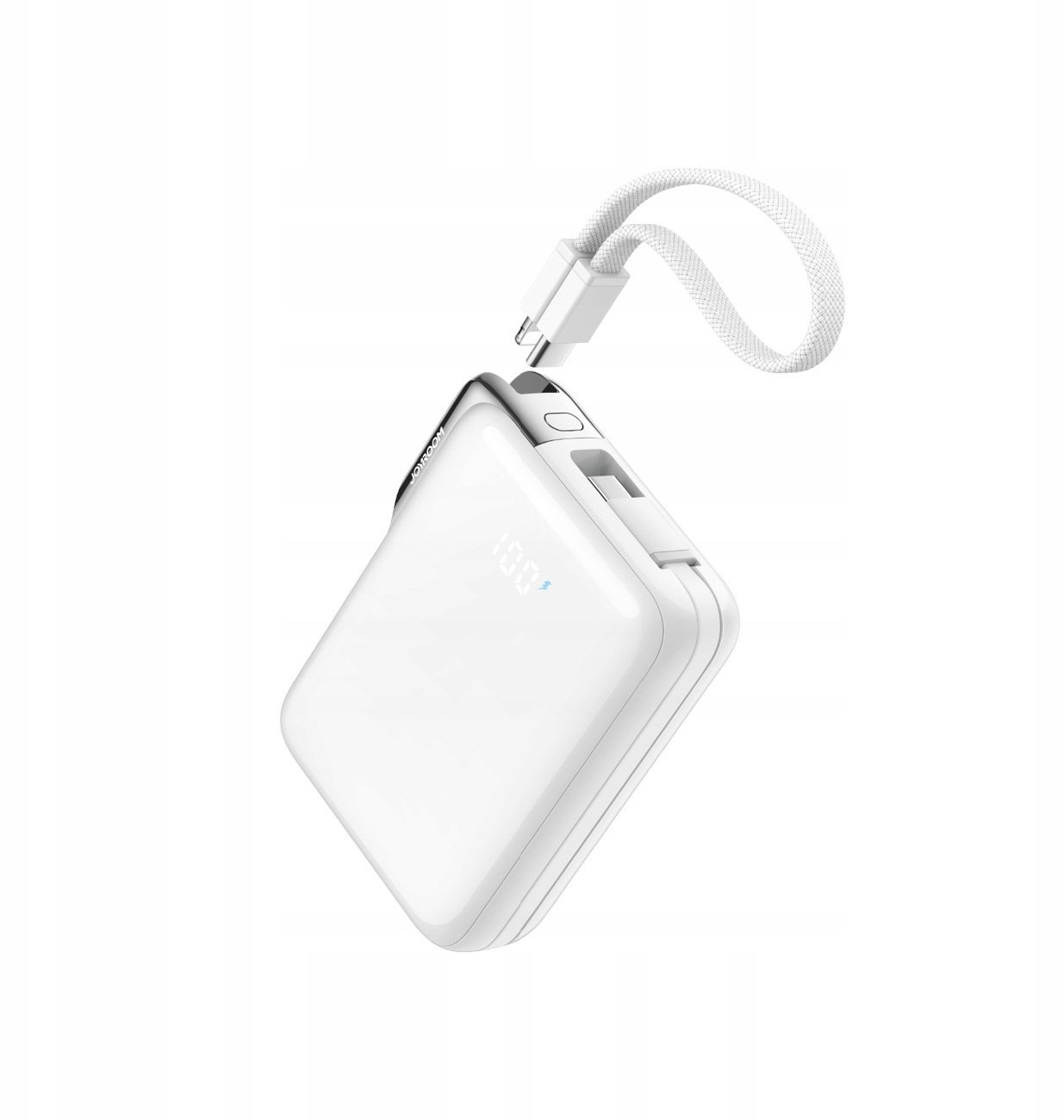 Powerbank Joyroom Powerbank Joyroom JR-PBF27 Pro 10000mAh 30W z wbudowanym kablem USB-C i dodatkowym dwukierunkowym kablem USB-C - Lightning - biały