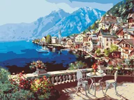 Malowanie po numerach - Hobby-maniak.pl Malowanie po numerach - Góry nad morzem 40x50cm - miniaturka - grafika 1