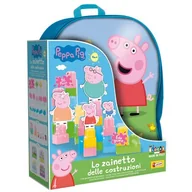 Klocki - Lisciani Świnka Peppa Plecak z klockami konstrukcyjnymi - miniaturka - grafika 1