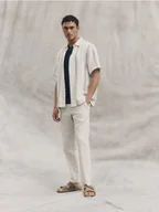 Koszule męskie - Reserved - Koszula comfort fit w paski - złamana biel - miniaturka - grafika 1