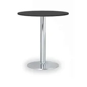 Stoły i stoliki do biura - B2B Partner Stolik wysoki Filip II, średnica 800 mm, chromowana podstawa, płyta grafit 423207 - miniaturka - grafika 1