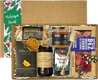 Zestawy upominkowe - Duży zestaw prezentowy Prezent pod Choinkę Herbata Miód Czekolada Syrop box - miniaturka - grafika 1