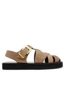 Sandały damskie - Gino Rossi Sandały LOCK-CS882-HM-01 Beżowy - miniaturka - grafika 1