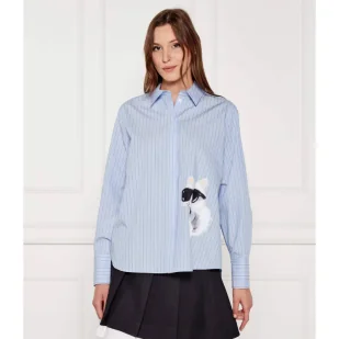 Karl Lagerfeld Koszula ikon Loose fit - Koszule damskie - miniaturka - grafika 1