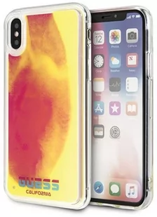 Guess California - Etui iPhone Xs / X Glow in the Sand/Pink - Etui i futerały do telefonów - miniaturka - grafika 1