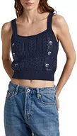 Swetry damskie - Pepe Jeans Emalynn sweter damski, Niebieski (Dulwich), S - miniaturka - grafika 1