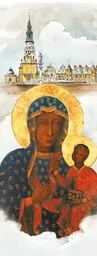 Baner religijny Matka Boża Częstochowska 75x200cm - Ikony i obrazy sakralne - miniaturka - grafika 1