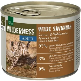 REAL NATURE WILDERNESS Adult Wide Savannah Jagnięcina i dzik 6x200 g - Mokra karma dla kotów - miniaturka - grafika 1