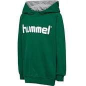 Bluzy męskie - Hummel męska bluza z kapturem Hmlgo Kids Cotton Logo Hoodie zielony Evergreen 128 203512-6140 - miniaturka - grafika 1