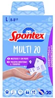Rękawice robocze - Spontex Dodatkowe 20 jednorazowych rękawiczek (winylowych, bez kurzu, szczególnie przyjazne dla skóry i odporne na rozdarcie), rozmiar L (3 x 20 sztuk) - miniaturka - grafika 1