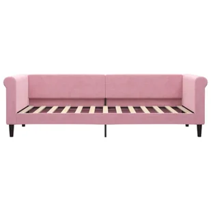 Sofa rozsuwana z szufladami, różowa, 80x200 cm, aksamit Lumarko! - Łóżka Sofa rozsuwana z szufladami, różowa, 80x200 cm, aksamit Lumarko! - Łóżka - miniaturka - grafika 8