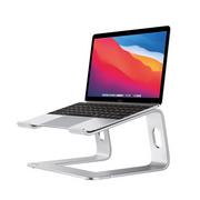Części i akcesoria do laptopów - CRONG Crong AluBench Uniwersalna aluminiowa podstawka - stojak pod laptopa (srebrna) CRG-ALUBN-SLV - miniaturka - grafika 1
