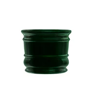 Donice - Doniczka ceramiczna z podstawką beczka zielony 18 x 20 cm - miniaturka - grafika 1