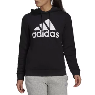 Bluza adidas Loungewear Essentials Logo Fleece Hoodie GL0653 - czarna - Bluzy sportowe damskie - miniaturka - grafika 1