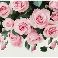 Fototapety - Fototapeta Kwiaty Róże Wiszące 400x280 cm Tapeta Do Sypialni Salonu Kuchni Na Flizelinie - miniaturka - grafika 1