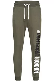 Lonsdale Męskie spodnie dresowe Grittenham, zielony/biały/czarny, XL - Spodenki męskie - miniaturka - grafika 1