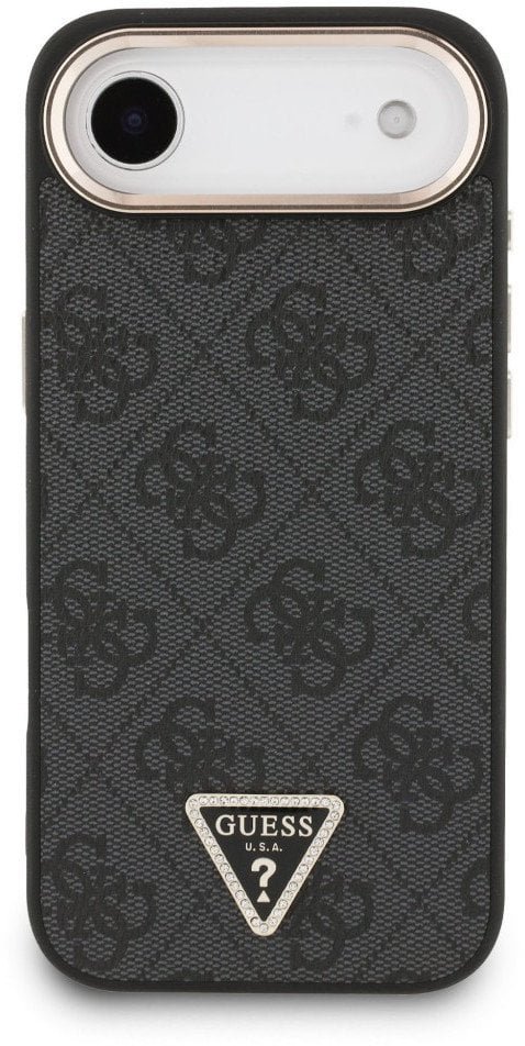 GUESS futerał do IPHONE 17 Air kompatybilny z MagSafe GUHMP17MP4GTDGMK 4G PU W/ Triangle Logo czarny