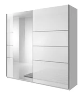 Szafy - Szafa Beta 56 2D 180X210 Biały Połysk / Lustro - miniaturka - grafika 1