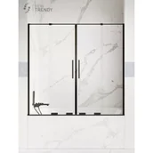 Parawany nawannowe - New Trendy EXK-4208 PARAWAN NAWANNOWY SMART BLACK 140x150 CZYSTE 8mm ACTIVE SHIELD - miniaturka - grafika 1