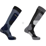 Skarpety termoaktywne - Salomon S/Access, skarpety narciarskie, 2-pack, czarny/niebieskie - miniaturka - grafika 1