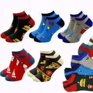 Skarpetki męskie - 5 X Skarpetki Męskie Kolorowe Śmieszne Wzory Bawełniane Stopki Zestaw 40/43 - miniaturka - grafika 1