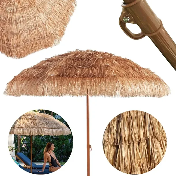 Duży Parasol Ogrodowy Plażowy Hawajski 160 Cm Na Balkon Taras Egzotyczny