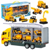 Samochody i pojazdy dla dzieci - Transporter Ciężarówka Tir Wyrzutnia Metalowe Auta Maszyny Budowlane Laweta - miniaturka - grafika 1