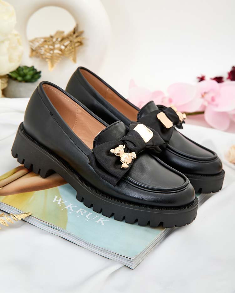 Royalfashion Mokasyny damskie z kokardką Mantarme-39