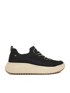 Półbuty damskie - Rieker Sneakersy W1703-00 Czarny - miniaturka - grafika 1