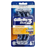 Maszynki do golenia i wkłady - Gillette Blue 3 Comfort 6 szt maszynki jednorazowe 3 ostrza komfortowe golenie - miniaturka - grafika 1