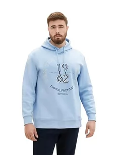 TOM TAILOR bluza męska plus size, 32245 – Washed Out Middle Blue, XXL duże rozmiary - Bluzy męskie - miniaturka - grafika 1
